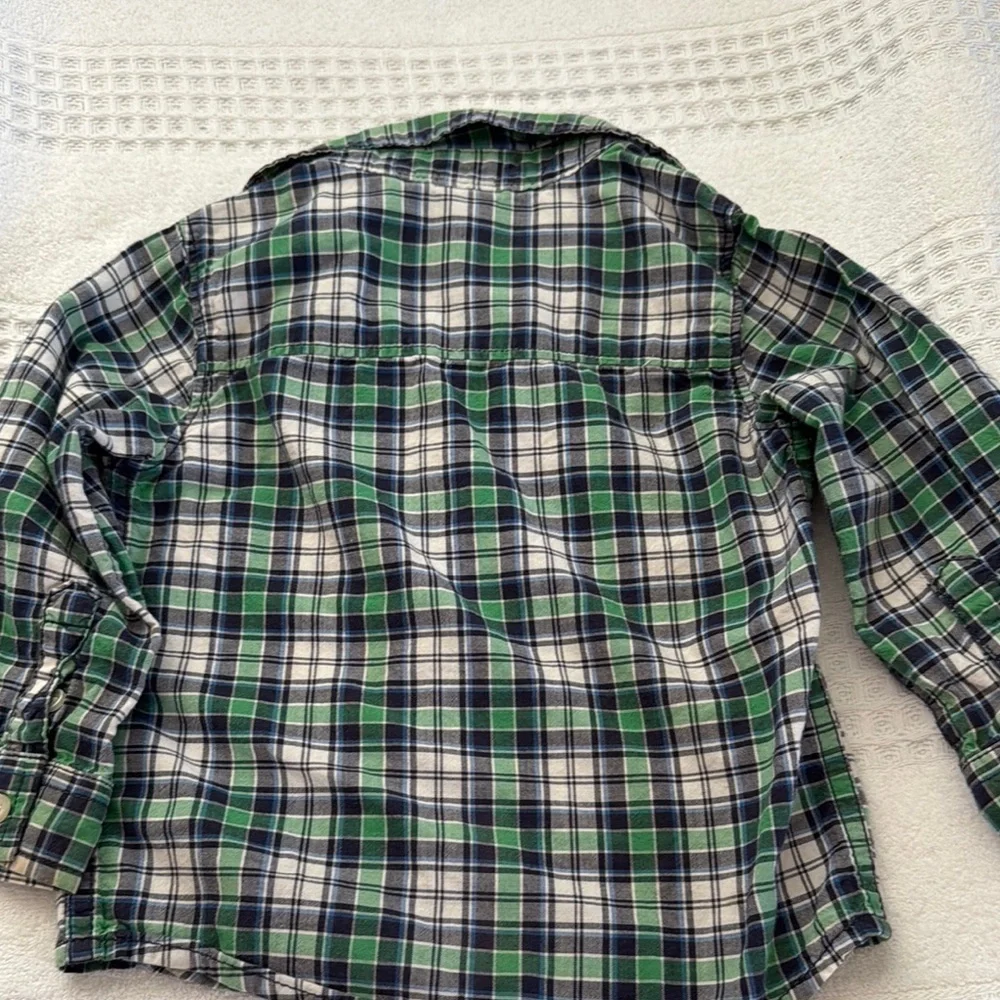 Carter's Green and Blue Plaid Shirt